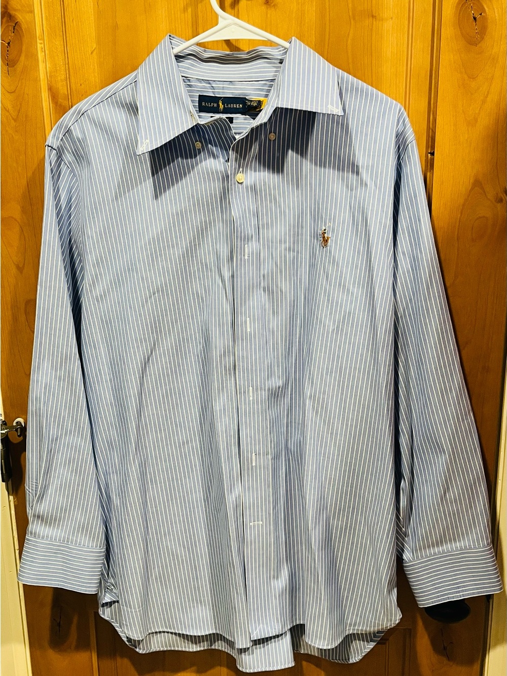 Ralph Lauren Light Blue & White Stripe Dress Shirt